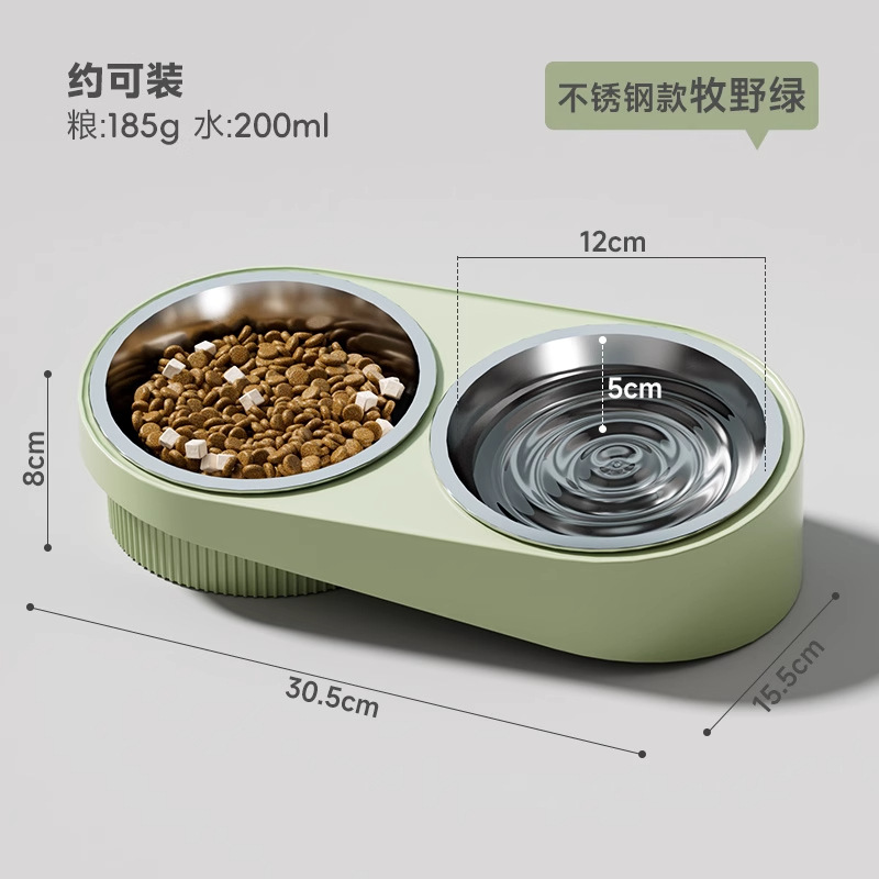 Tazón para gatos Tazón para comida para gatos Tazón doble de cerámica Tazón para perros Tazón de arroz para gatos Tazón de arroz para gatos Tazón de comida para gatos Tazón de agua para beber Tazón para mascotas