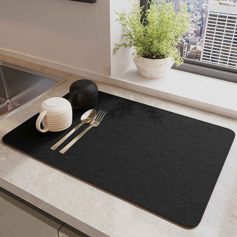 Cojín de drenaje de agua de mesa cocina grifo taza tazón palillos almohadilla de absorción de agua bandeja de té lavavajillas bar mesa de té almohadilla de taza