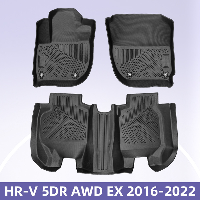 Aplicable a HR-V 5DR AWD EX 2016-2022 TPE Foot Pad 3D All Weather Backpack Pad