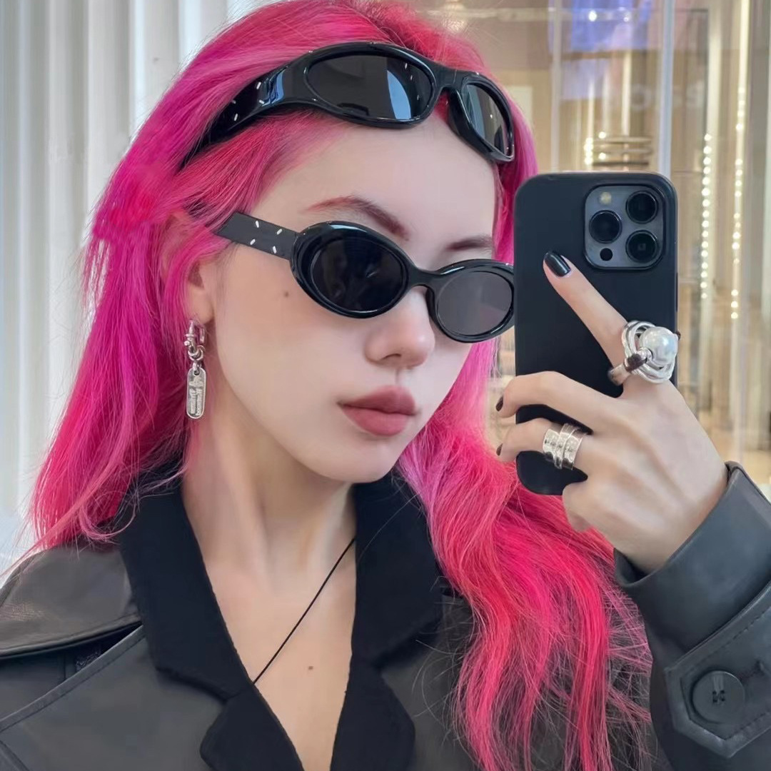 Nuevo retro ojo de gato marco redondo 005 Yu Shuxin mismas gafas de sol transfronterizo UV400 gafas de sol fabricante en stock