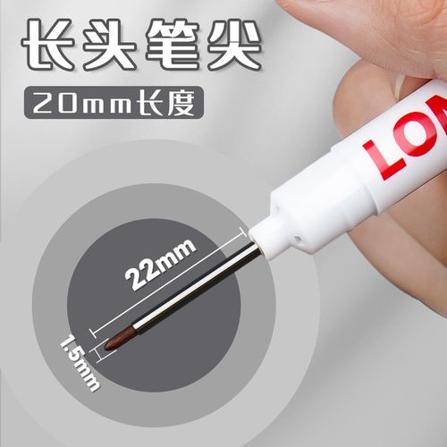 New Year Long Head Special Marking Pen - 6-Color Woodworking Special Tile Deep Hole Scribing Pen Waterproof Marking Pen