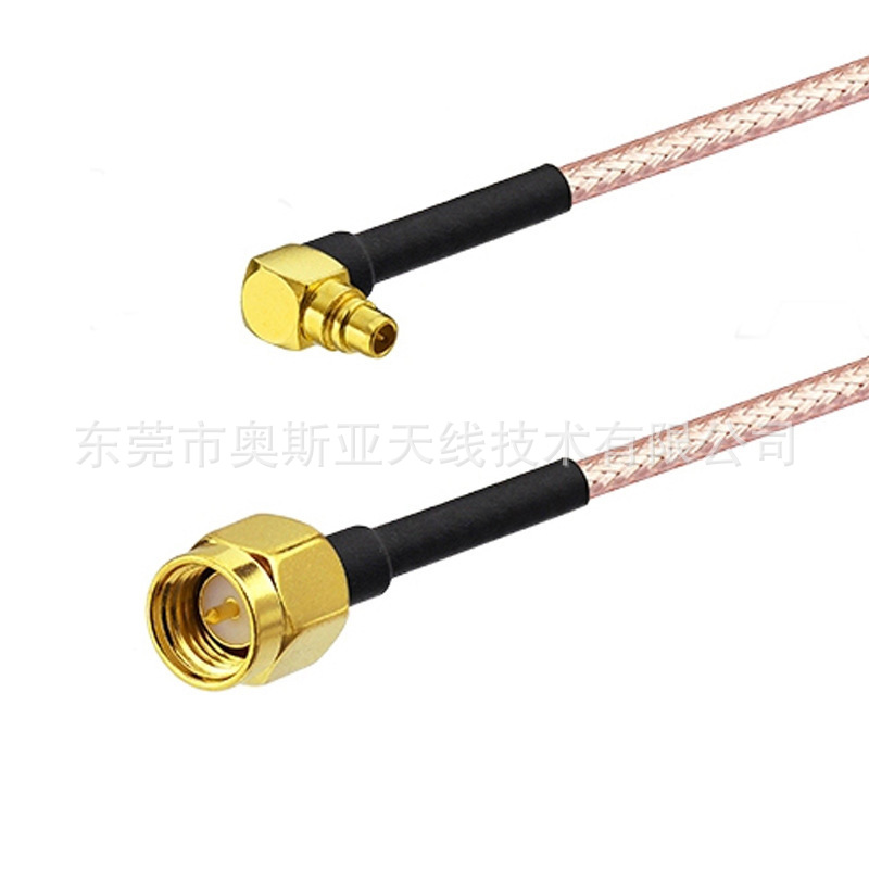 MMCX转接SMA公头公针4G天线延长线SMA-MMCX天线2.4GWIFI馈线RG316