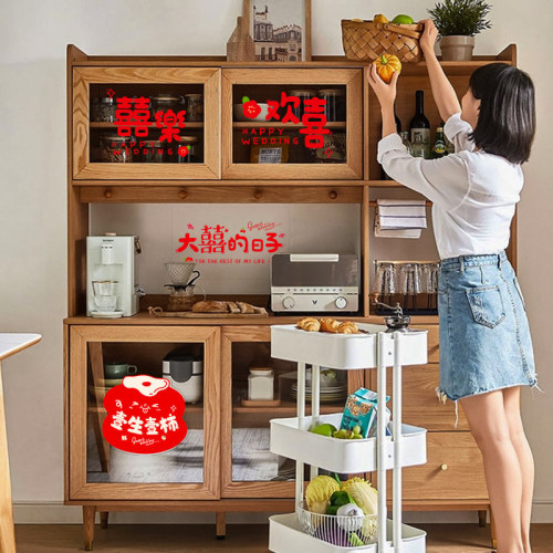 Wedding supplies collection electrostatic happy word stickers wedding pvc transparent glass window stickers wedding room layout decoration set