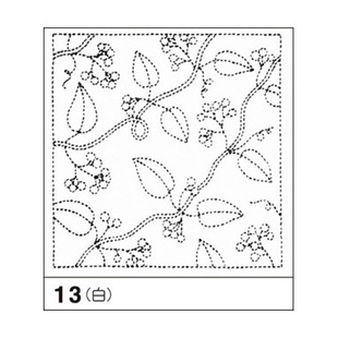 00225-13 Sashiko Embroidery Handkerchief Cloth Japan Olympus Brand