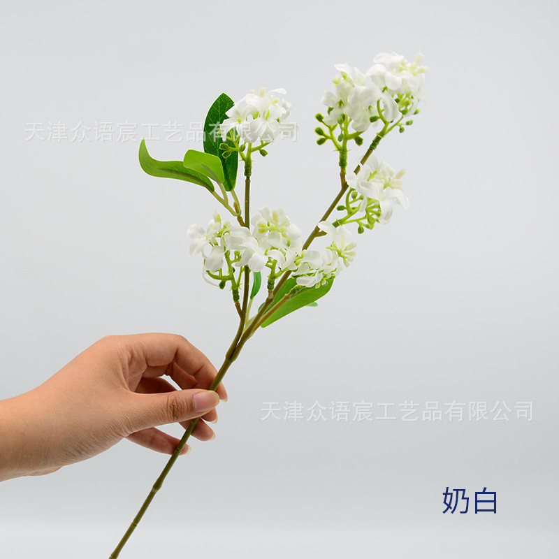 小枝千里香仿真黄金桂短枝月桂桌面前台中秋盆景福桶插花摄影道具|undefined
