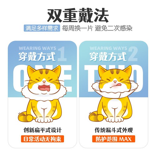 Mr. Mew Cat Elizabeth Circle Kitten Dog Soft Shame Circle Waterproof Neutered Cat Neck Collar Weekly Disposable Type