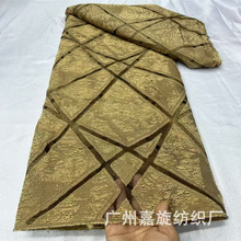 新品梭织不规则图形半透欧根纱提花面料女装连衣裙婚纱布Brocade