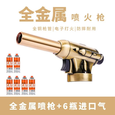 torch head, Alovlandırıcı (Vozduşka/İqniter) - upgraded-pure-copper-gun-barrel-spray-gun-with-6-bottles-of-gas-can-be-inverted