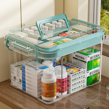 多层小药箱家庭装药品收纳盒医药箱家用大容量实用收纳箱大号药盒