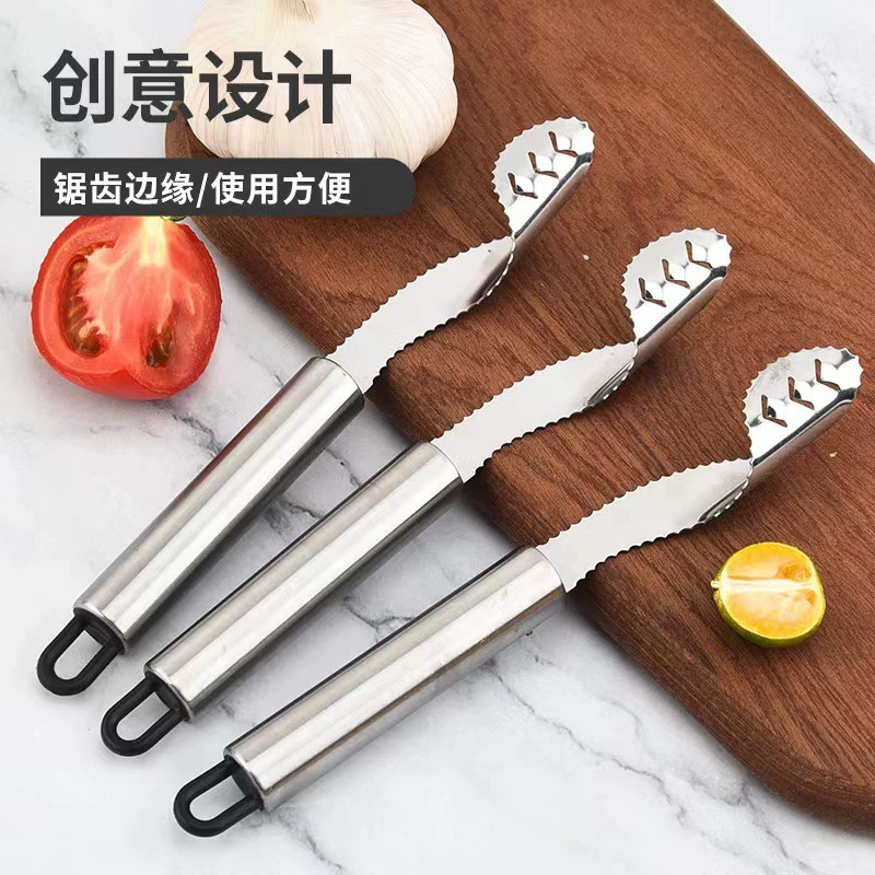 Сковородка для удаления семян чили из нержавеющей стали, лопатка для зеленого перца, кухонный инструмент для удаления семян помидоров, оптовая продажа лопаток для семян чили