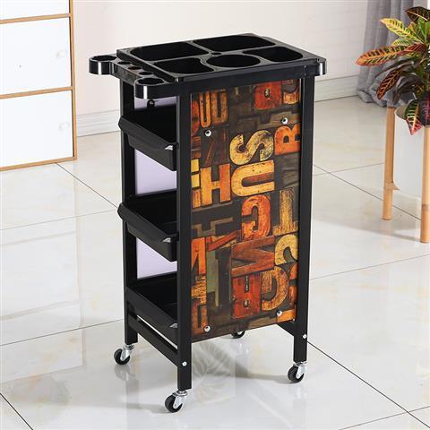 Barbería retro carro de barras carro de belleza al por mayor carro de barbería herramientas de teñido carro