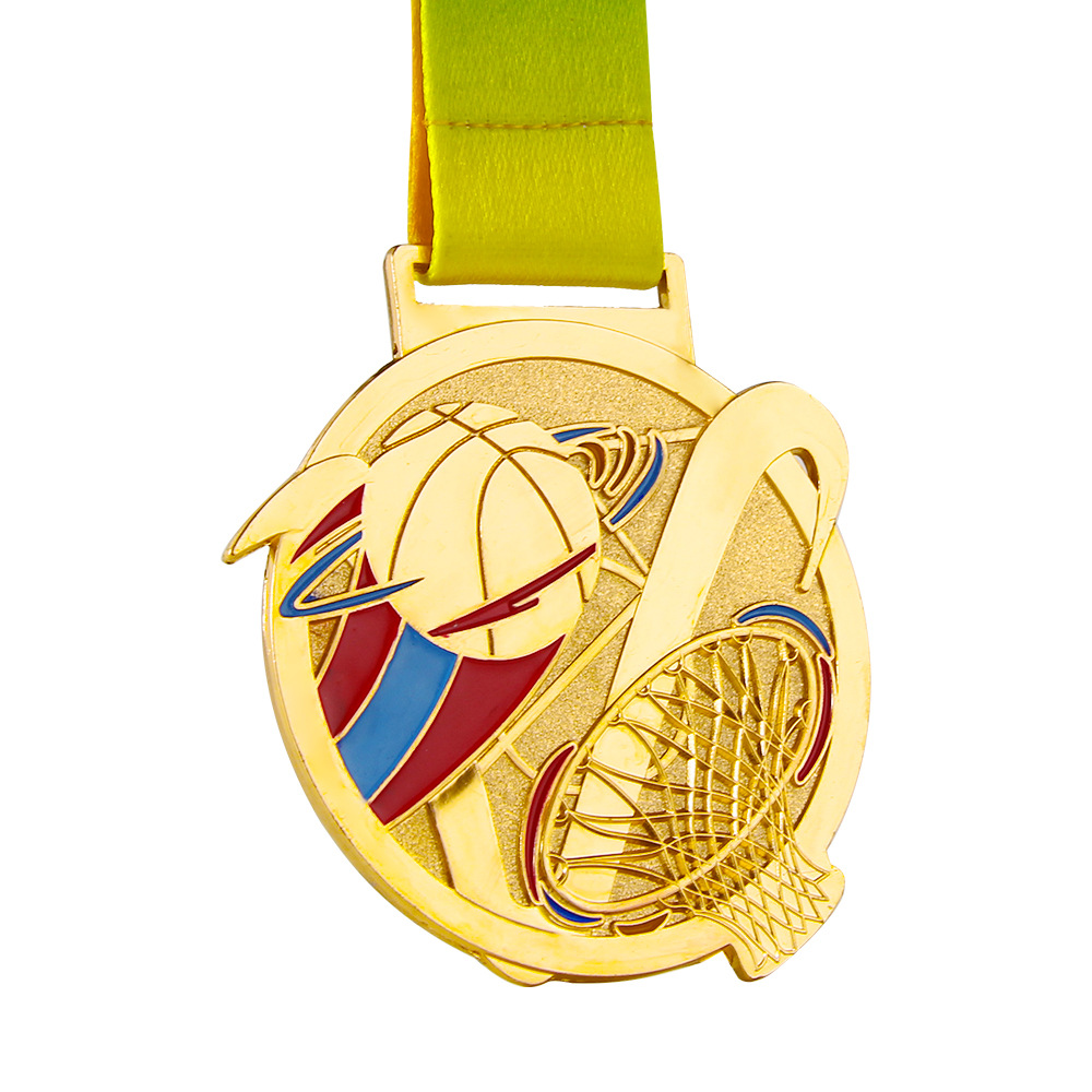 Nuevas medallas de metal de baloncesto lista de medallas creativas de aleación deportiva de pintura de laca medalla de baloncesto