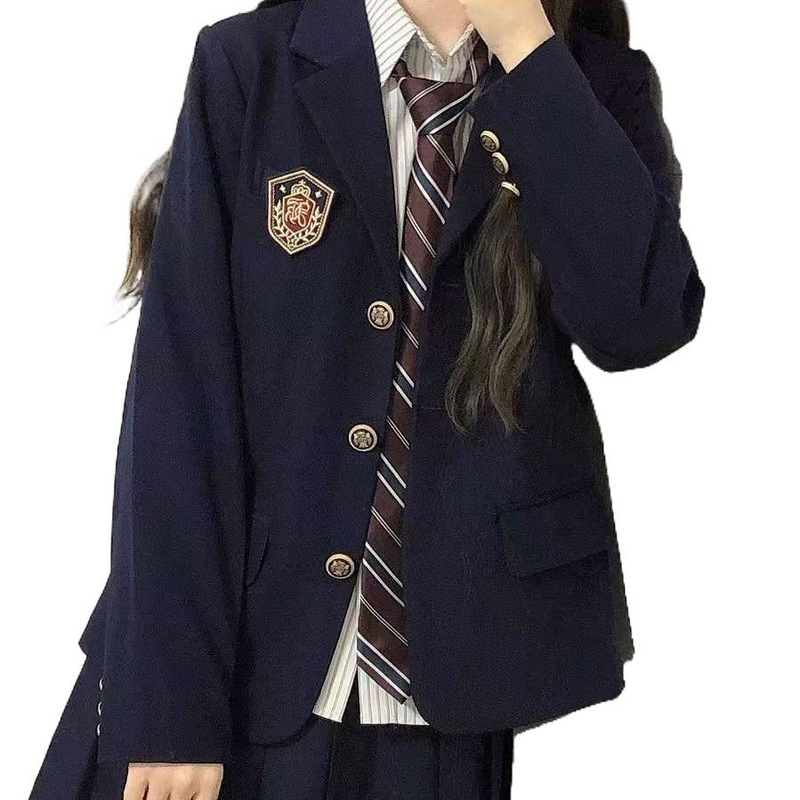 原创jk制服小个子西服外套日系学院风学生校供感春秋西装外套上衣|undefined