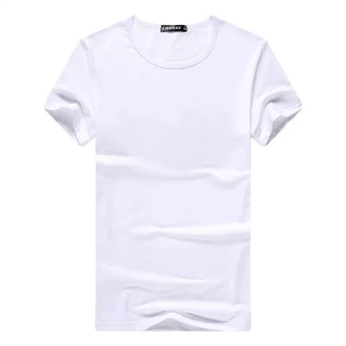 Source manufacturer summer round collar short-sleeve t-shirt men's thin ice silk 2025 men's fashion brand ins loose half-sleeve top
