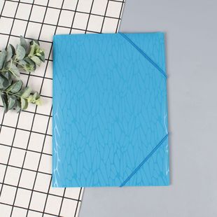 Factory Direct Sales High-Quality Pp Material Stone Pattern Design Document Cover with Elastic Band Document Cover with Customizable Logo