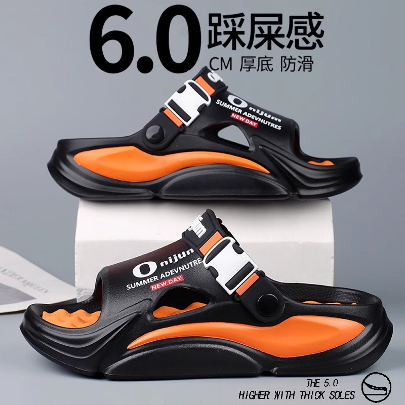 Zapatillas transfronterizas ropa exterior de verano para hombres sandalias antideslizantes de suela blanda baloncesto al aire libre deportes masaje sandalias de playa