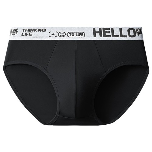 Men's Tri-Blend Briefs New Simple Comfortable Breathable Skin-friendly Underwear for Students, Youth, and Middle-aged Men - Cross-border Wholesale