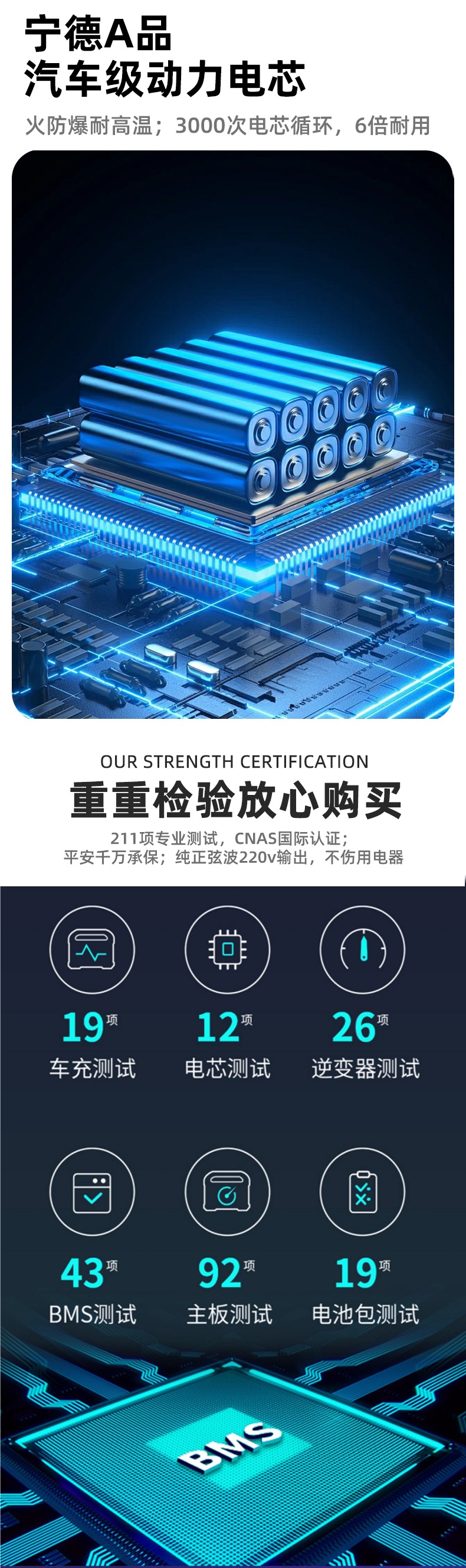 Ningde Outdoor Mobile Power Supply Large Capacity 220V Self-Driving Tour Night Market Stall Camping Style Portable Battery Battery