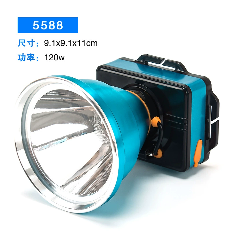 Длинный срок службы фар двойной литий-электрический сильный свет зарядка светодиодный на открытом воздухе супер яркий водонепроницаемый большой мощности световой чашки алюминиевый фары