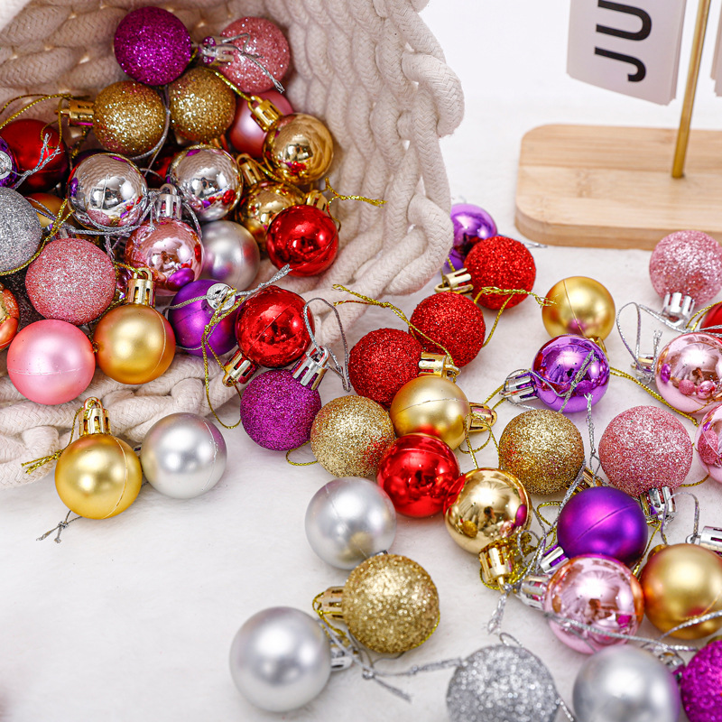 Año Nuevo nuevo árbol de Navidad decoración colgante colorida bola florista Nochebuena hecha a mano DIY material floral