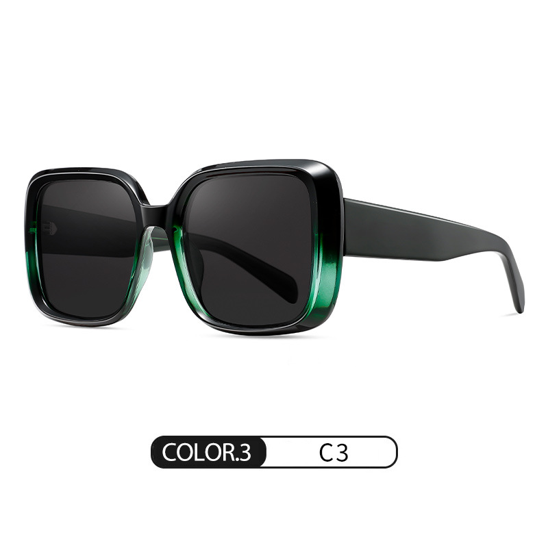 Venta caliente nuevas gafas de sol polarizadas de placa S26126 gafas de sol de cara redonda Gafas de sol de hombre de montura grande de alta gama para mujer