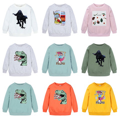 Kids Tales Children's Spring Clothes Korean Style Boys' Long Sleeve Hoodie Girls' Base Shirt Cartoon Top One-Stop Supply