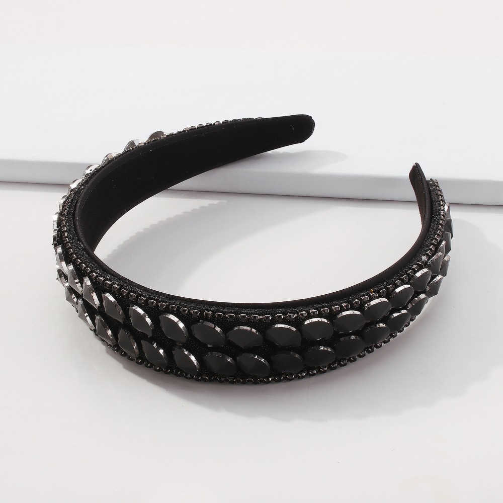 Fashion Wide-brimmed Alloy Diamond Headband display picture 5