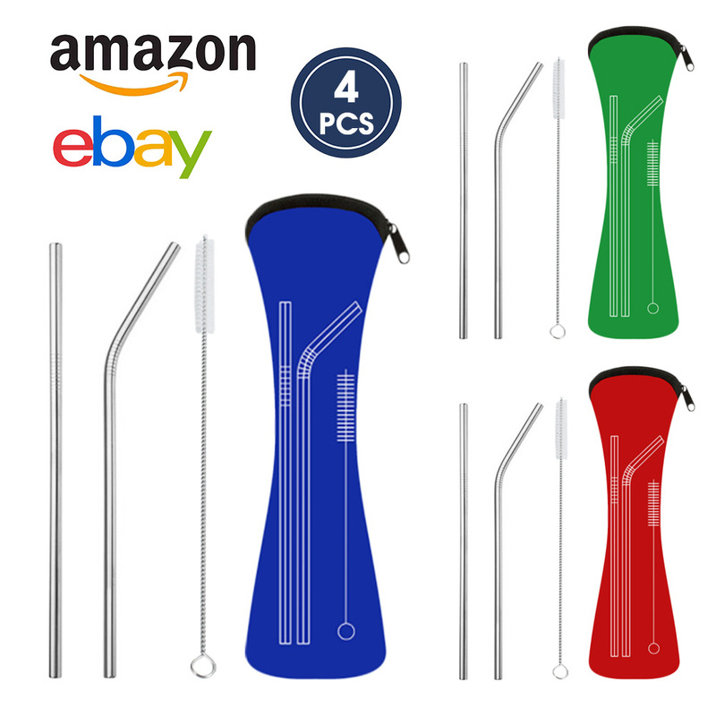 304 stainless steel straw set food grade eco-friendly straight curved beverage metal straw pillow bone bag zipper bag 304 stainless steel straw set food grade eco-friendly straight curved beverage metal straw pillow bone bag zipper bag