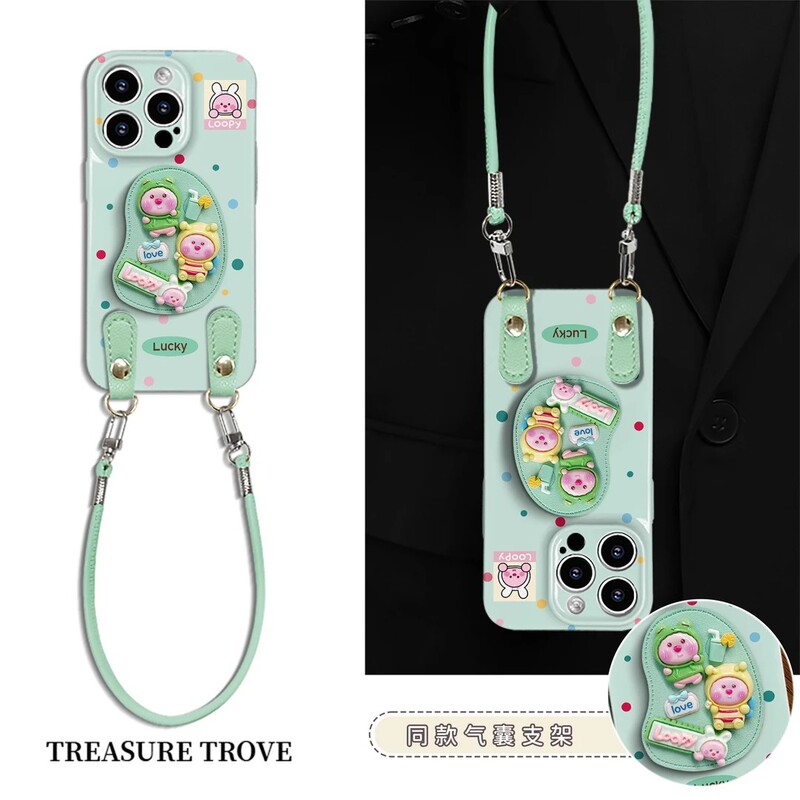 Suitable for Iphone17Promax Koala Patch 15/14 Bracket 13/12 Apple 16 Mobile Phone Case New Style