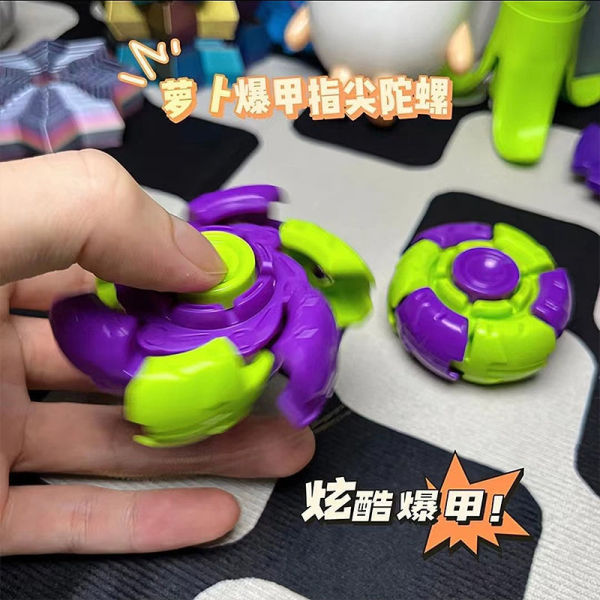 Fluorescence spinning top for finger