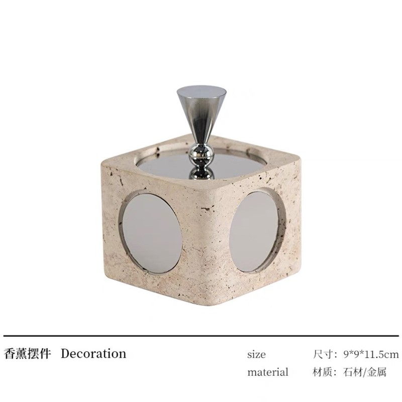 匠十三現代シンプル風呂洞石家居香薫拡香器精油アロマ高級感置物|undefined