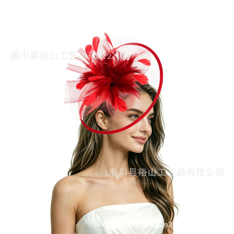 Amazon's new fashionable and elegant headpiece, perfect for horse racing festivals, banquets, parties, and tea gatherings – a stylish hair accessory
