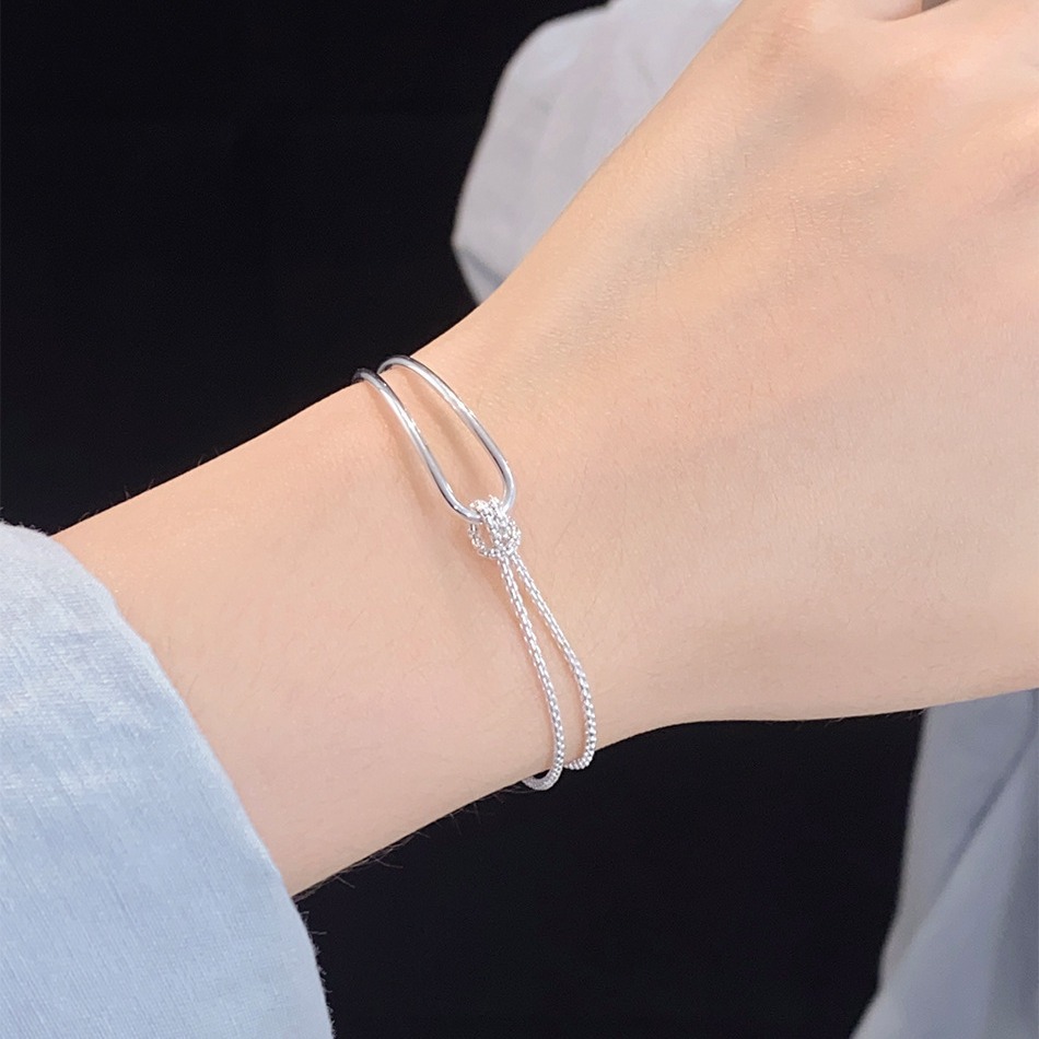 New Starshine Bracelet Women's Light Luxury Niche Snake Bone Chain Silver Plated Jewelry Kink Lucky Bracelet Gift Wholesale