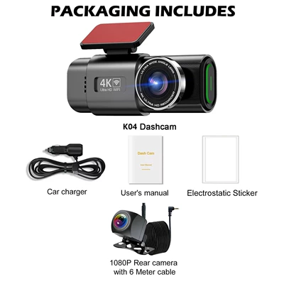 Driving recorder definition front and rear dual - 4k-dual-recording
