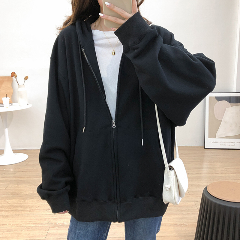 블랙 벨벳 스웨트셔츠 [솔리드 컬러]