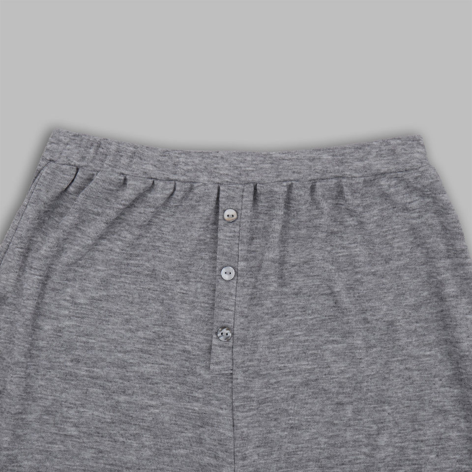 Bộ hai món nữ áo croptop cổ Henley dài tay và quần jogger bo gấu dáng ôm — màu xám chi tiết 22