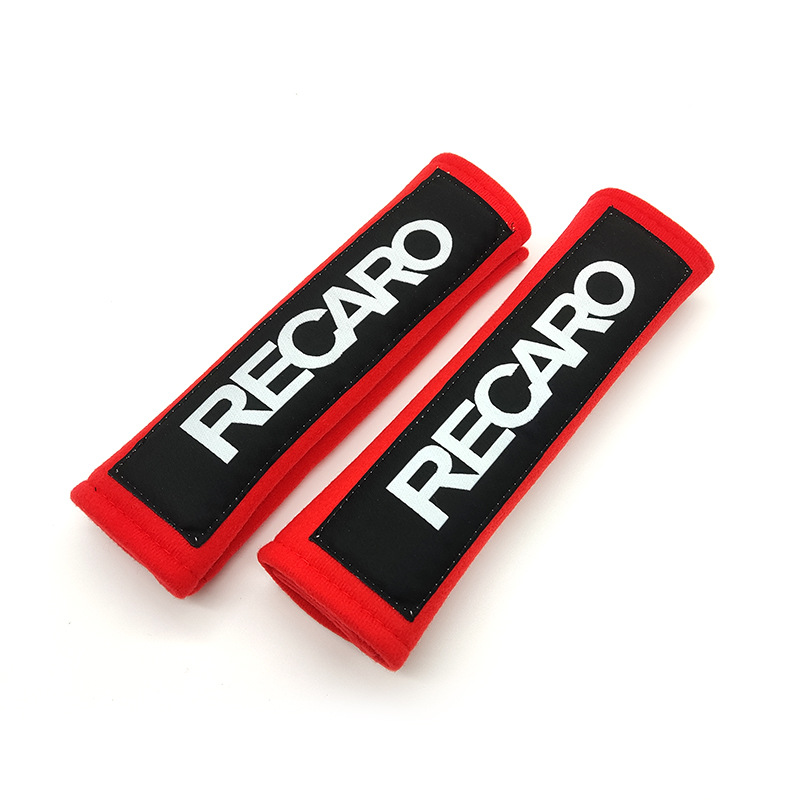 Seat belt shoulder pad — Tengyuan Cotton Cover Pair - recaro-red
