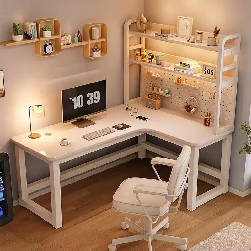 Corner Desk L-shaped Computer Desk Desktop Home Corner Desk Bookshelf Integrated Bedroom Girls' Table Workbench Corner Desk L-shaped Computer Desk Desktop Home Corner Desk Bookshelf Integrated Bedroom Girls' Table Workbench