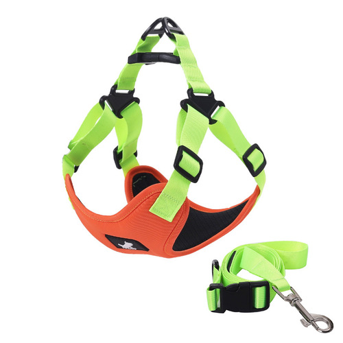 Pet supplies dog harness breathable pet chest and back strap for small and medium dogs leash harness dog walking strap