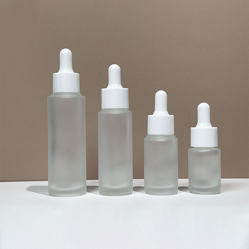 现货50ml蒙砂滴管精油瓶30ml玻璃分装瓶化妆品分装瓶20ml精华瓶|undefined