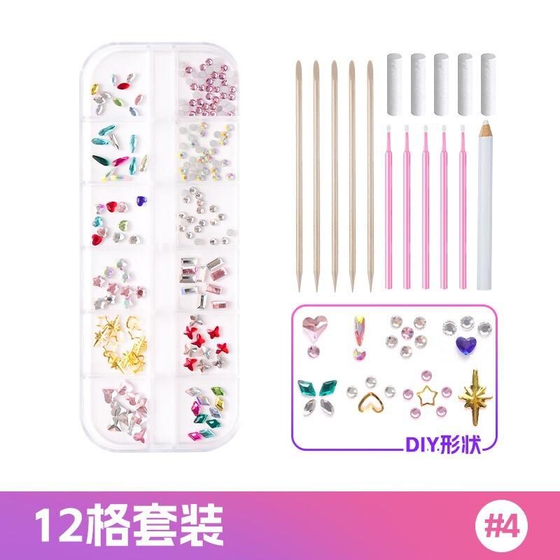 希音の熱い販売の歯のドリルのセットの平底の愛の馬の目のドリルの多種の型番の美の歯の飾りはツールのセットを持ちます。|undefined