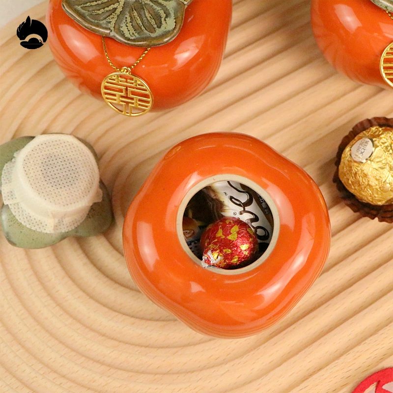 Set, box, Birthday gift, Chinese style, persimmon