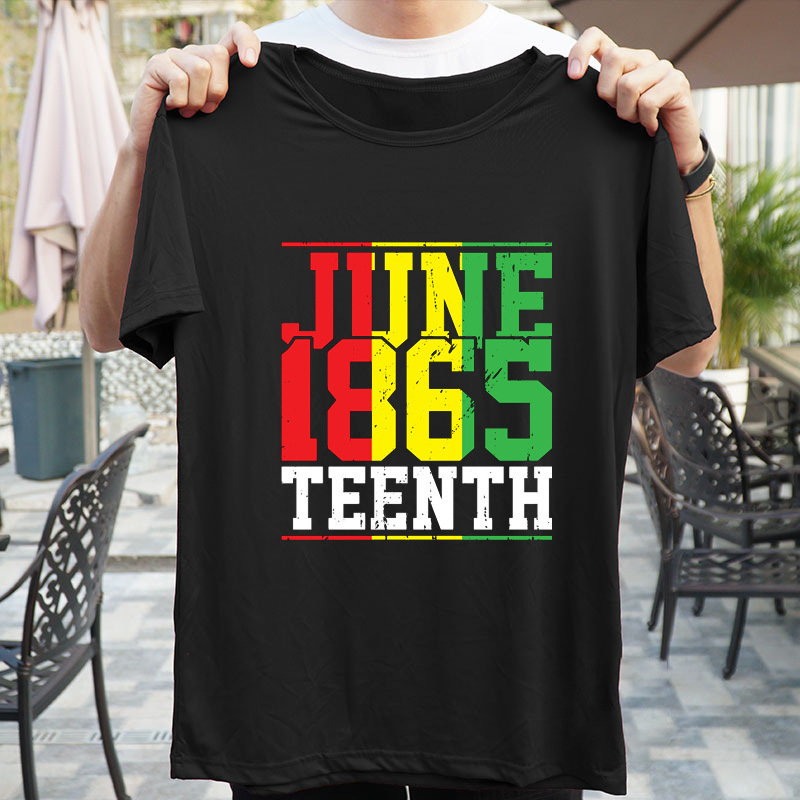 2026 Cross-Border Summer Juneteenth 1865 Slavery Liberation Day June Festival Men's and Women's Short Sleeve T-Shirt 2026 Cross-Border Summer Juneteenth 1865 Slavery Liberation Day June Festival Men's and Women's Short Sleeve T-Shirt