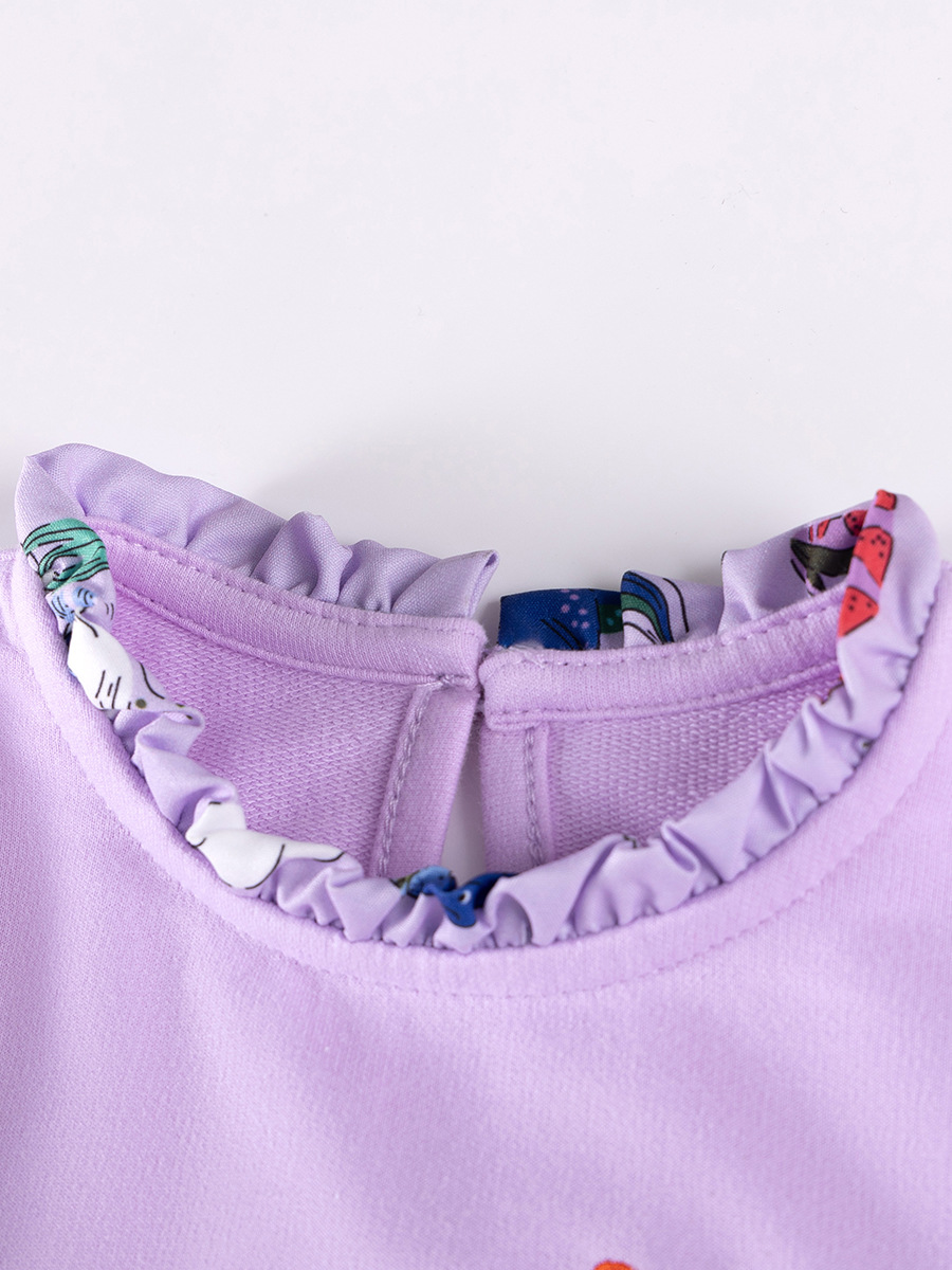Little maven fábrica de origen ropa para niños al por mayor vestido de niña de estilo europeo y americano falda de algodón de otoño
