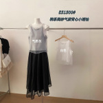 春上新【EasyChic】意法韩系网纱气质背心小短袖百搭无袖打底上衣