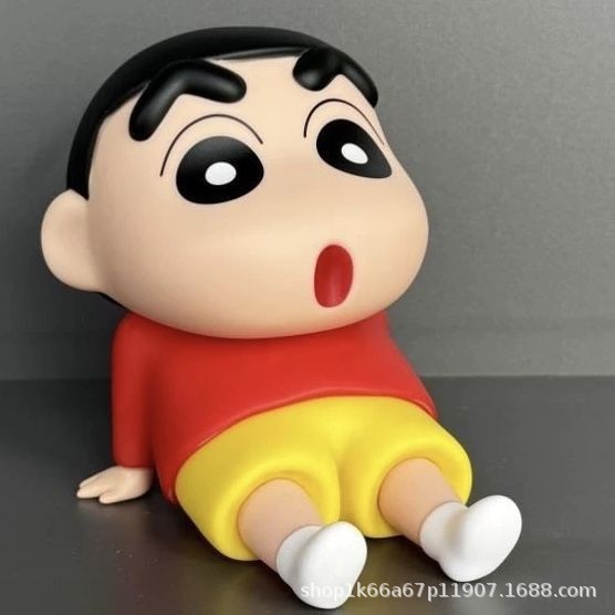 クレヨンしんちゃん阿呆怠け者携帯電話スタンド置物ネット赤アニメ野源デスクトップモデル潮游公仔卸売り|undefined