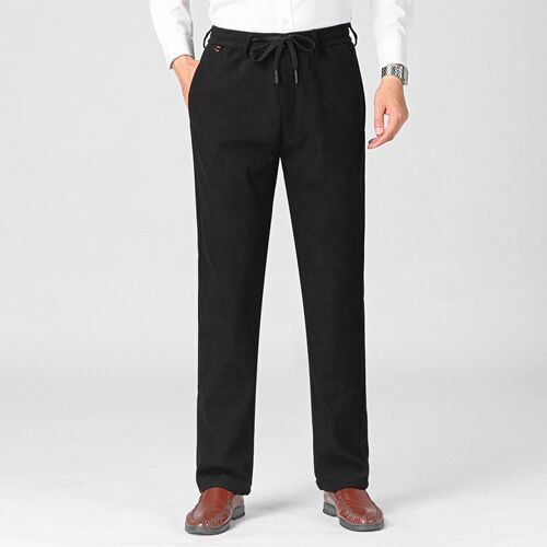 Men's Spring and Autumn Pants for Middle-Aged and Elderly People, Loosely Fitted, Elastic Waistband, Suitable for Grandpa and Dad