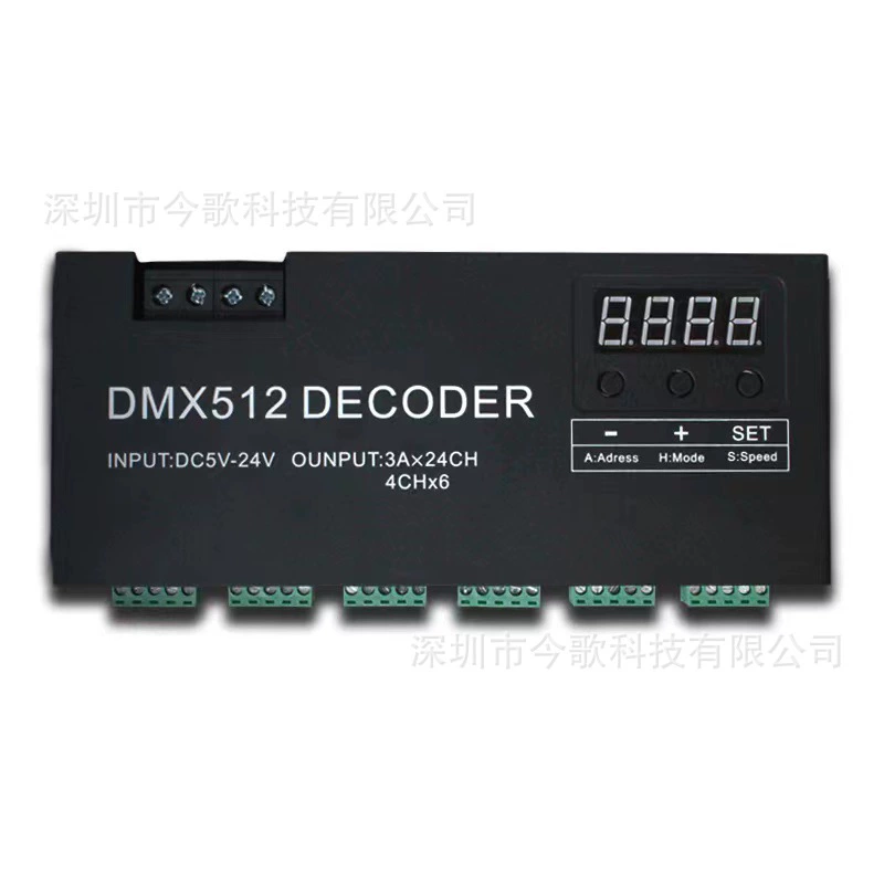 Прямые продажи с завода 24-канальный DMX512 RGBW декодер постоянного напряжения этап проекта специальный светодиодный контроллер