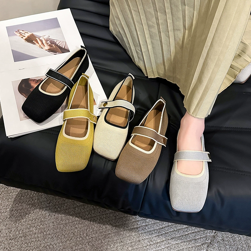 Женские летние и весенние кроссовки больших размеров, 2025 года, новые модели, слипоны, сетчатые, дышащие, трикотажные, оптом.