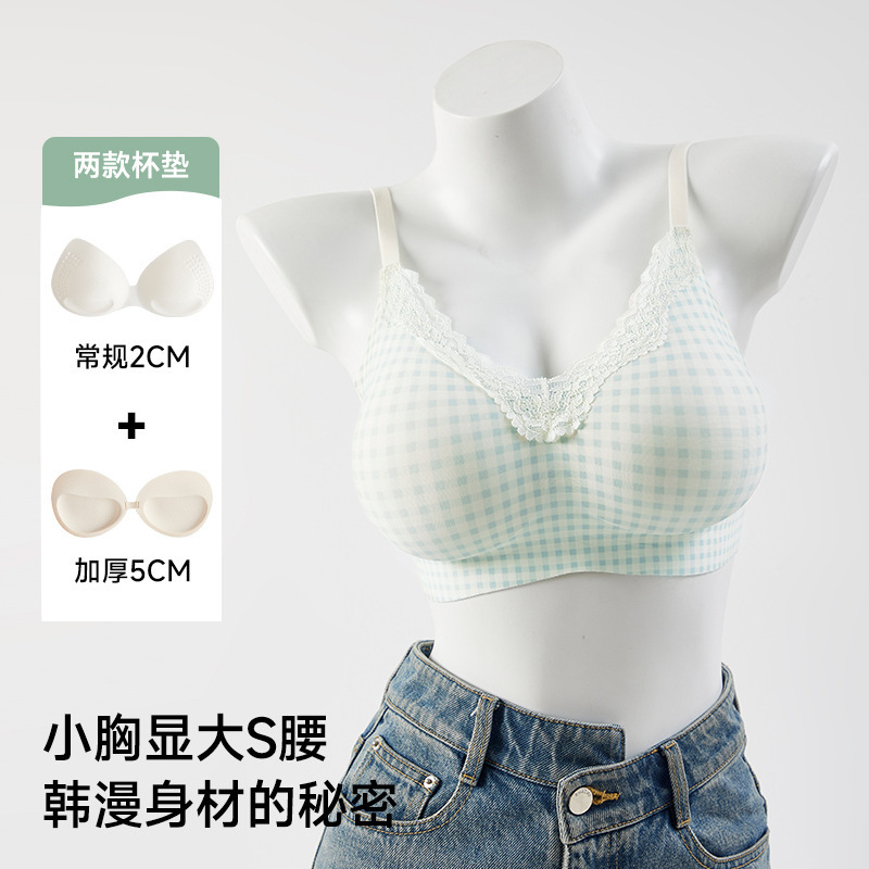Expanded Comic Cup Soufflé Bra for Women, Comfortable and Breathable, Small Chest Enhancement, Anti-Sagging, Lace, No Underwire Expanded Comic Cup Soufflé Bra for Women, Comfortable and Breathable, Small Chest Enhancement, Anti-Sagging, Lace, No Underwire